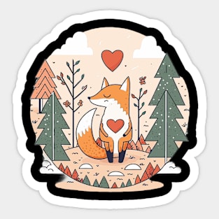 Fox & Love Sticker